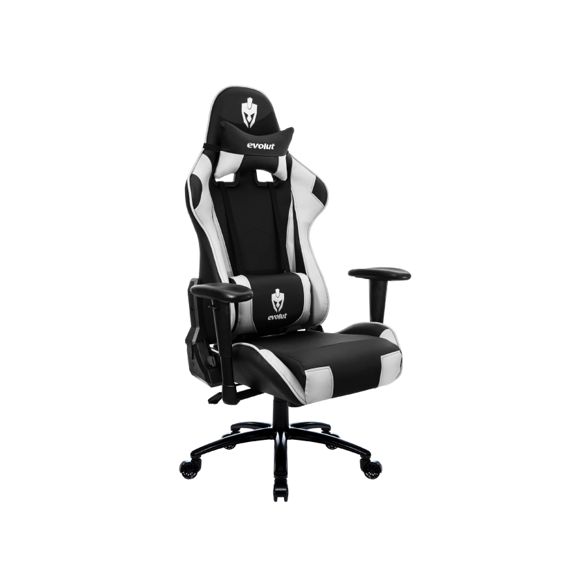 Cadeira Gamer branca Resistente - Suporta até 150kg, Estrutura em Metal, Reclinável, Malha Sintética PU
