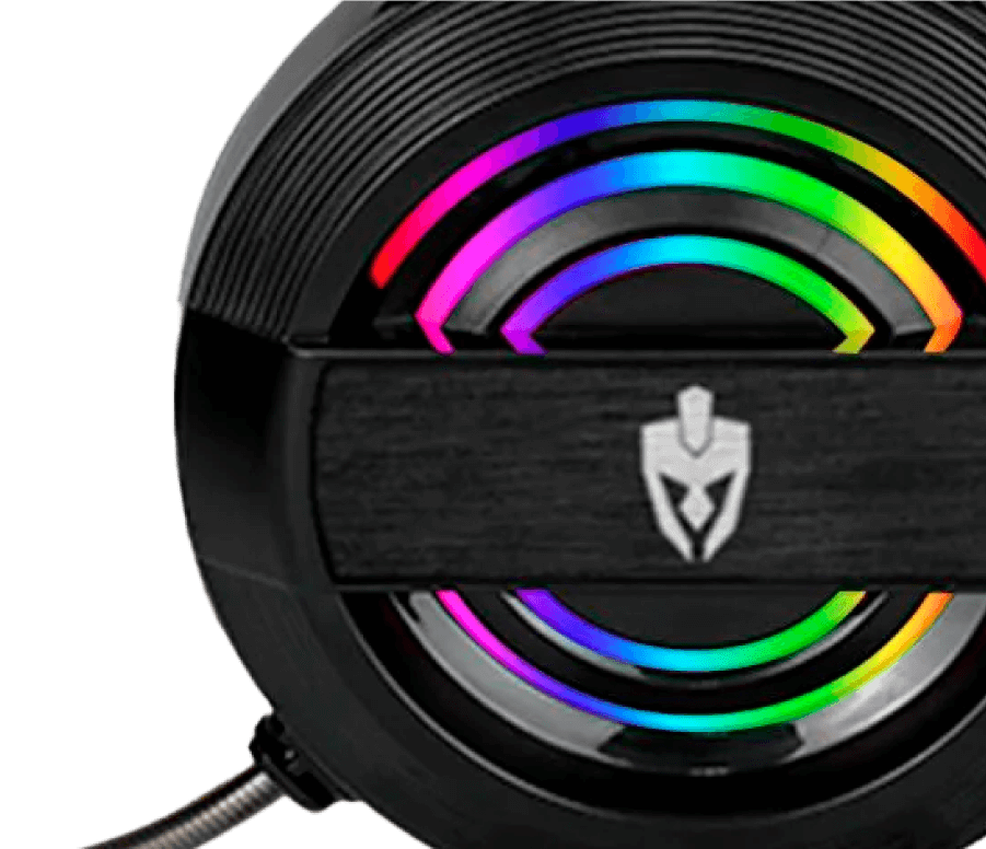Headset Garen - Alto-Falante 50mm, Impedância 32Ω, Potência 30MW, LED Rainbow