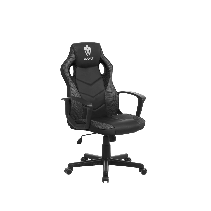 Cadeira Gamer Robusta Preta - Suporte até 120kg, Estrutura em Metal, Courino e Mesh