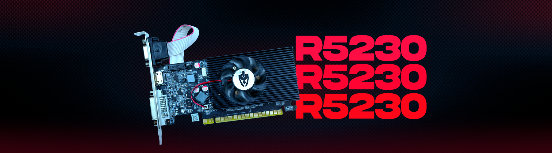 Placa de Vídeo Radeon R5-230 - Compatível com Sistemas Compactos, Memória DDR3 2GB